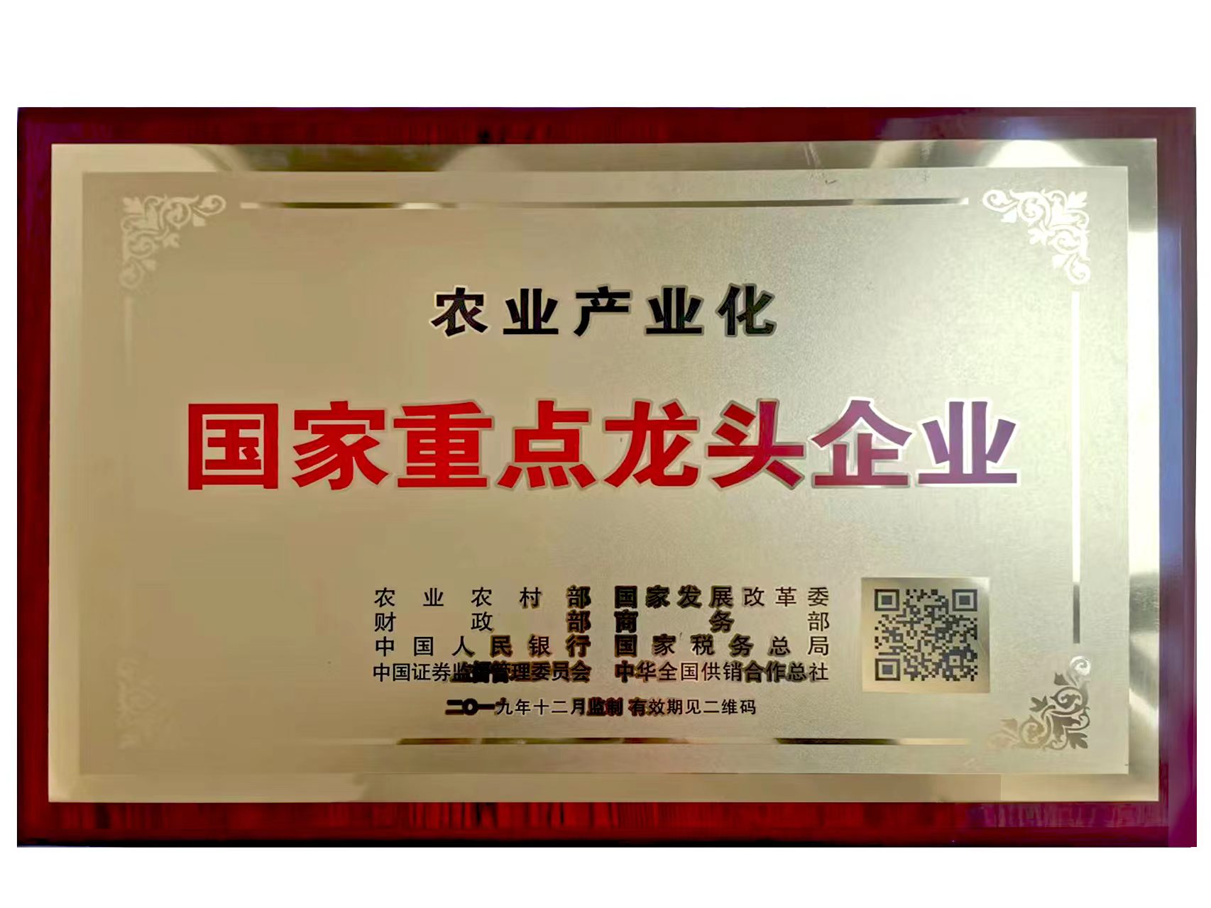  農(nóng)業(yè)產(chǎn)業(yè)化國家重點(diǎn)龍頭企業(yè)